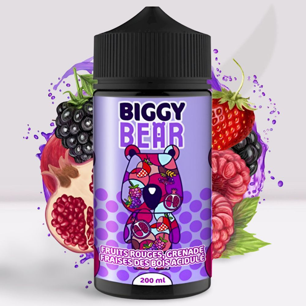 E-LIQUIDE Biggy Bear 200ml |Fruit rouge Grenade Fraise Des Bois AcidulÃ©