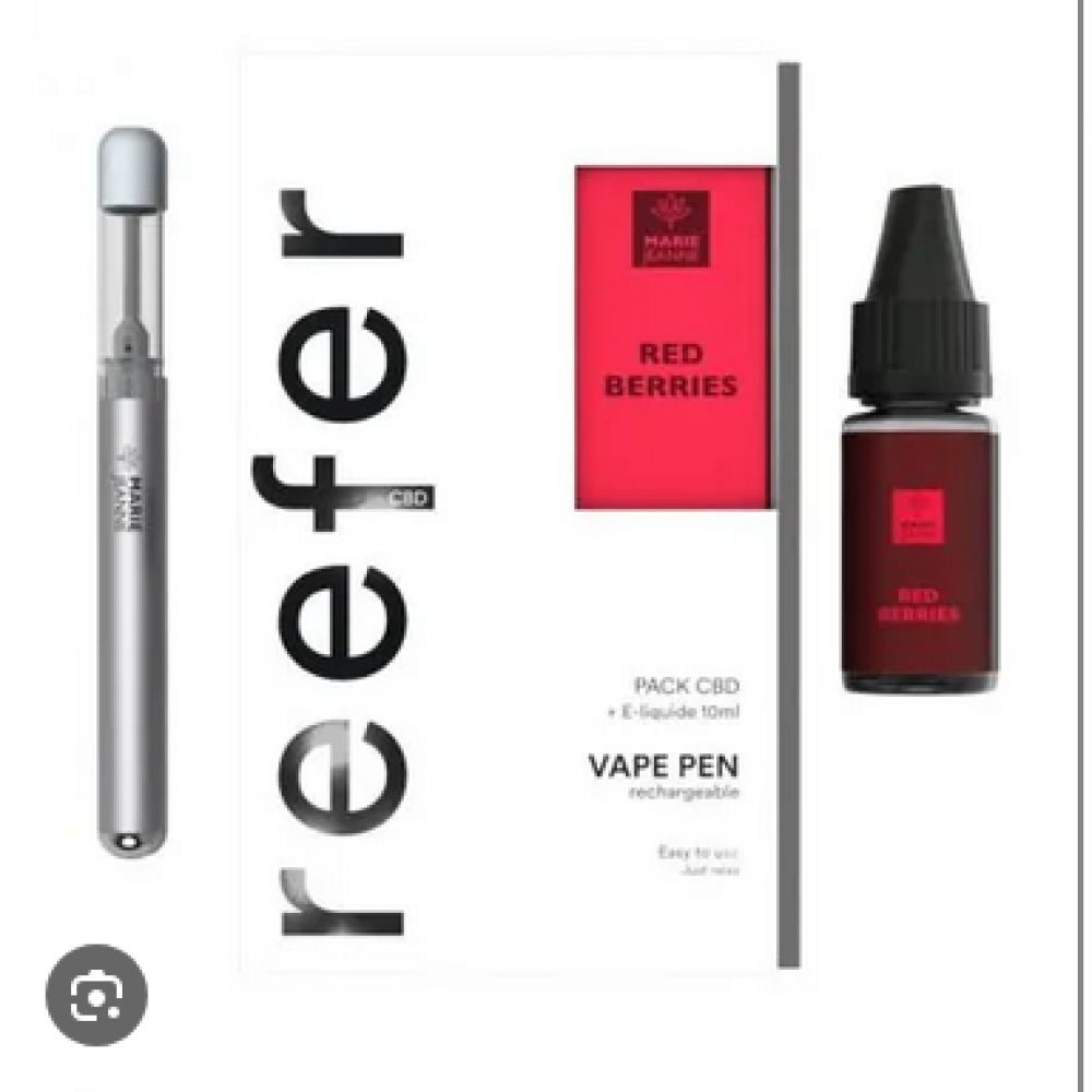 VAPE CBD - Vape Pen + Rechargeable Red Berries 10ML 300mg Marie Jeanne CBD