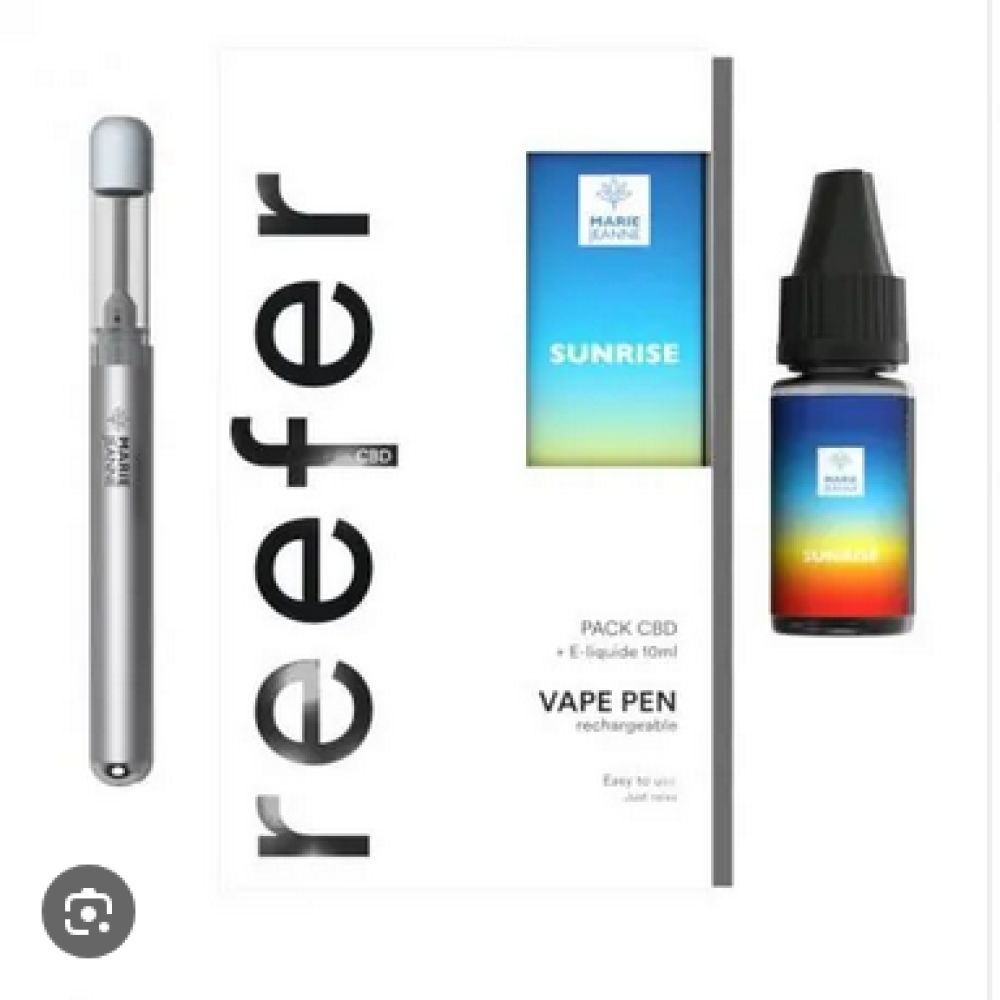 VAPE CBD - Vape Pen + Rechargeable Sunrise 10ML 300mg Marie Jeanne CBD