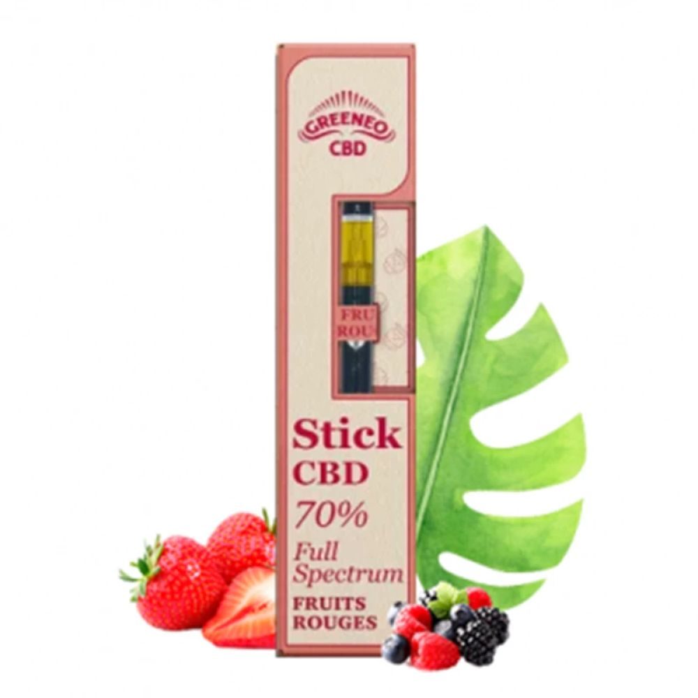VAPE PEN CBD Stick Fruit Rouge Fruit Rouge 70% FS Greeneo