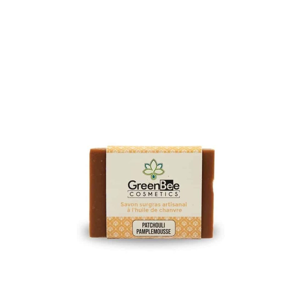 COSMETIQUES CBD SAVON green bee savon cbd patchouli pamplemouse