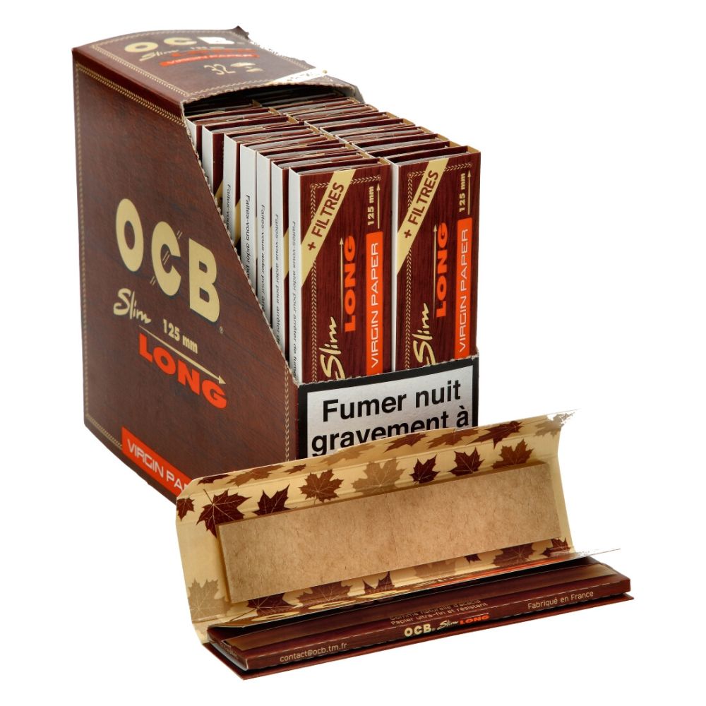 FEUILLE A ROULER ocb long + cartons virgin XL (PAR 1)