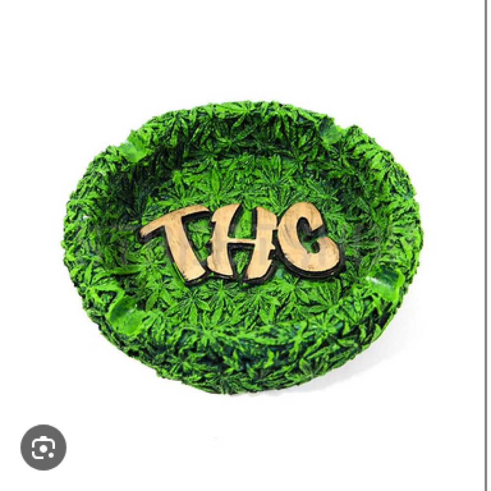 CENDRIER RESINE LEAF THC