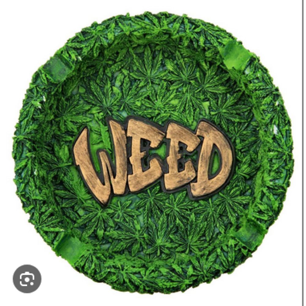 CENDRIER RESINE LEAF WEED