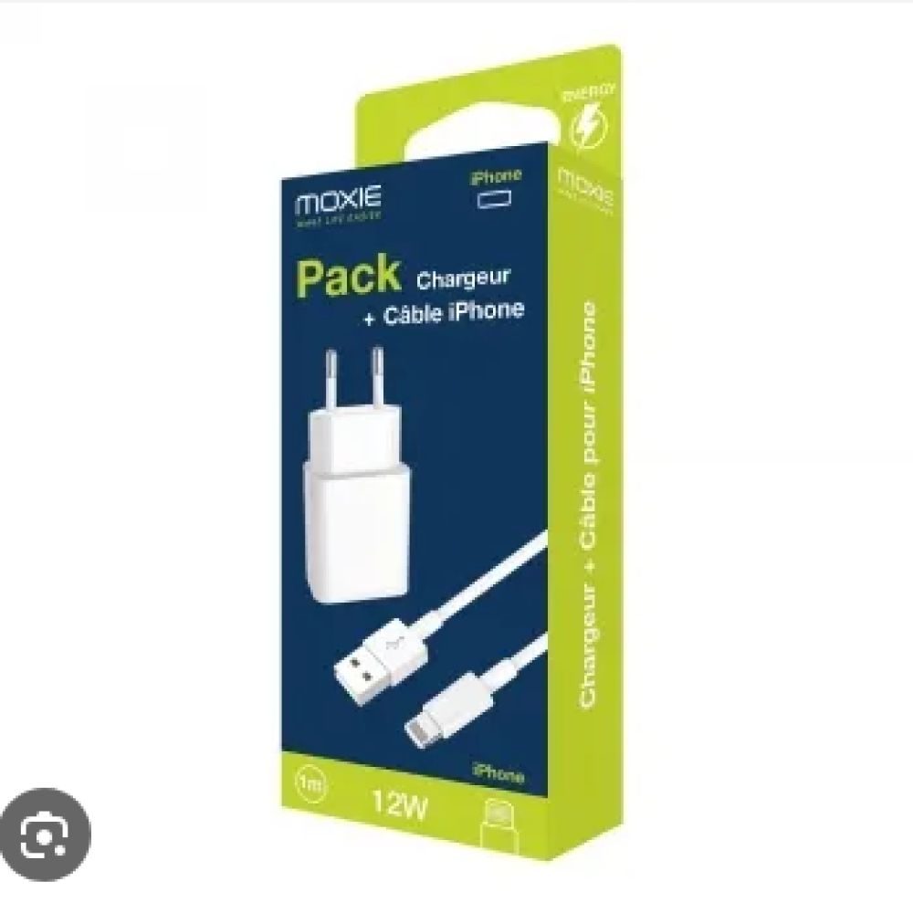 MOXIE PACK 2 PIECES Adapteur 20W type C + cable