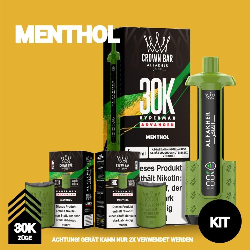 Hyper Max Advanced 30K 06mg - Al Fakher - ArÃ´me : Menthol