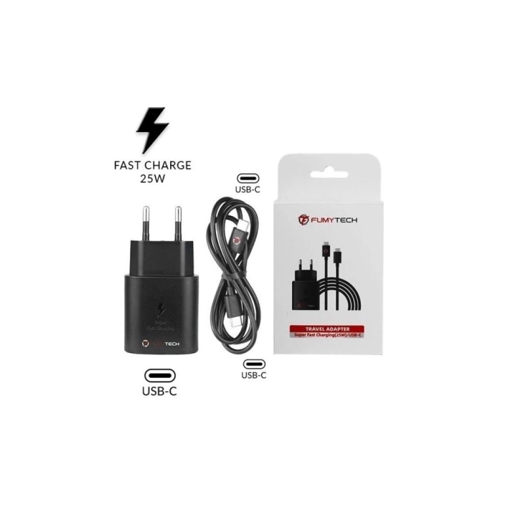 Pack Adaptateur Secteur Charge Rapide 25w + CÃ¢ble USB-C vers USB-C - Fumytech