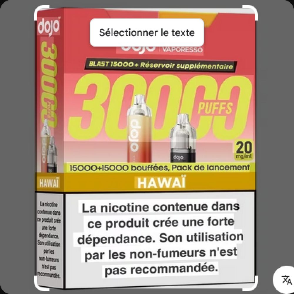 PUFF DOJO BLAST 30K - HAWAÃ