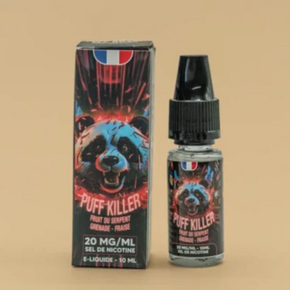 E-LIQUIDE SEL DE NICOTINE / PUFF KILLER - FRUIT DU SERPENT -GRENADE-FRAISE 10MG /10ML