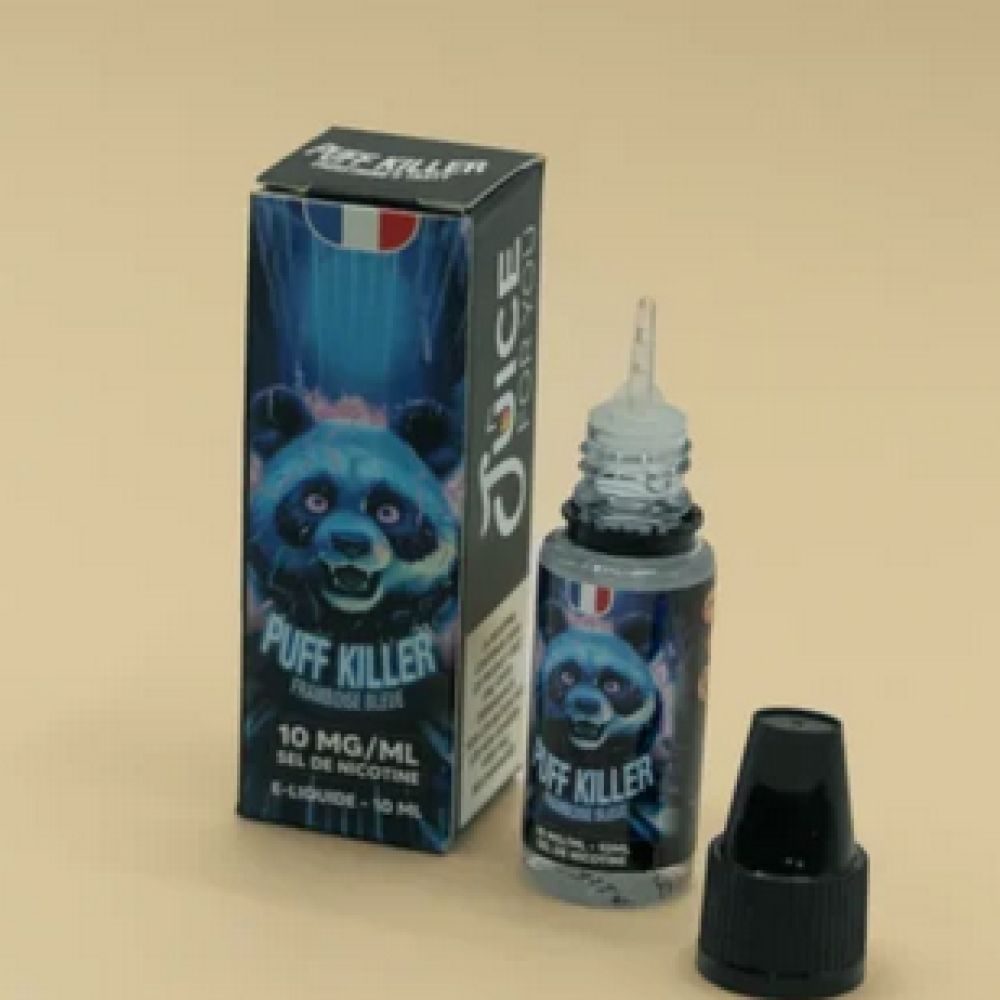 E-LIQUIDE SEL DE NICOTINE / PUFF KILLER - FRAMBOISE BLEUE 10MG /10ML