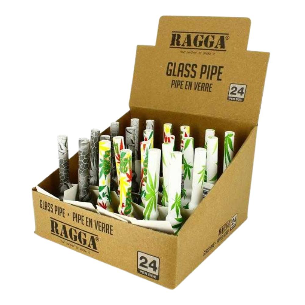 Pipe en verre feuilles de Cannabis