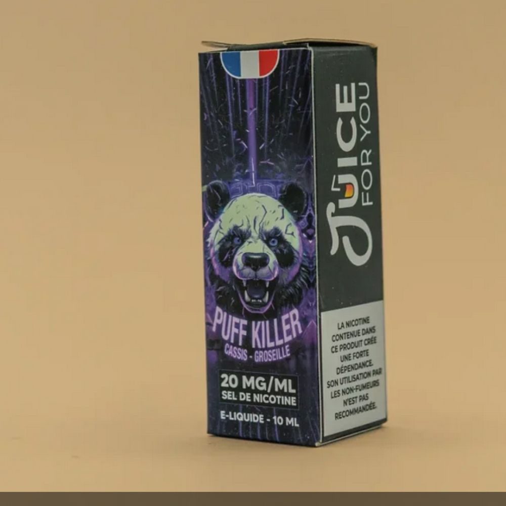 E-LIQUIDE SEL DE NICOTINE / PUFF KILLER - CASSIS GROSEILLE 20MG /10ML
