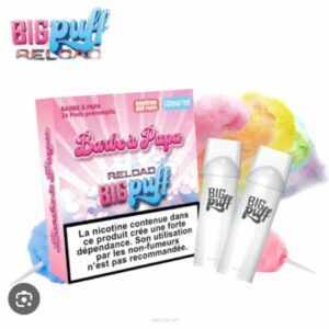 Pods Big Puff Reload Barbe Ã  Papa 10mg, Pack de 2